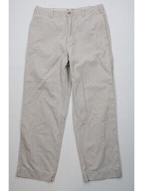 Vintage 90s Abercrombie & Fitch Mens 34x32 Military Surplus Wide Leg Pants Stone